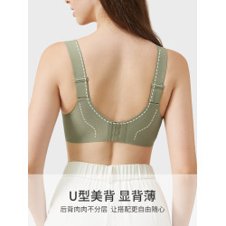 胖mm大碼內衣軟支撐內衣女大胸顯小胸收副乳防下垂文胸無痕薄款