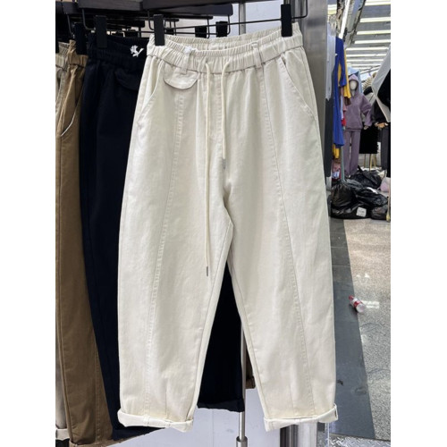 大碼胖MM潮牌寬鬆直筒工裝褲子300斤休閒口袋濶腿褲老爹褲女ins潮