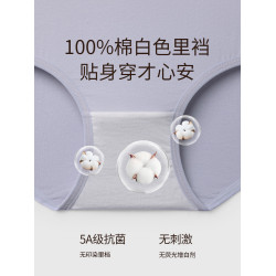 潔麗雅純棉襠女士內褲全棉少女生無痕短褲三角抗菌夏季薄款親膚