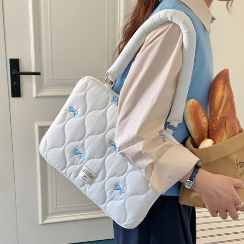 適用筆記型電腦包14寸手提單肩包女高顔值通勤蘋果macbookair/pro13.3聯想華爲16內膽