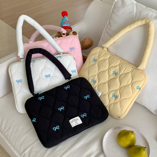 適用筆記型電腦包14寸手提單肩包女高顔值通勤蘋果macbookair/pro13.3聯想華爲16內膽