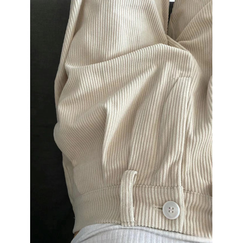 米白色燈芯絨濶腿褲女春季高腰高級感垂感直筒休閒長褲顯瘦西裝褲 米白色燈芯絨濶腿褲女春季高腰高級感垂感直筒休閒長褲顯瘦西裝褲