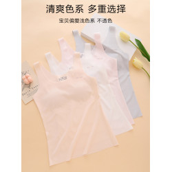 固定胸墊少女發育期內衣女童二三階段長款背心大童初中生內穿文胸