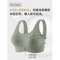 同款無尺碼小奶皮無痕隱形內衣女美背心式運動大胸顯小大碼文胸罩