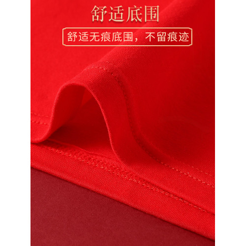 本命年大紅內衣發育期少女初中生固定杯馬年純棉保暖背心免穿文胸 本命年大紅內衣發育期少女初中生固定杯馬年純棉保暖背心免穿文胸