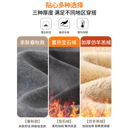 加絨加厚運動褲女秋冬季高腰束腳衛褲防風休閒仿羊羔絨外穿棉褲子