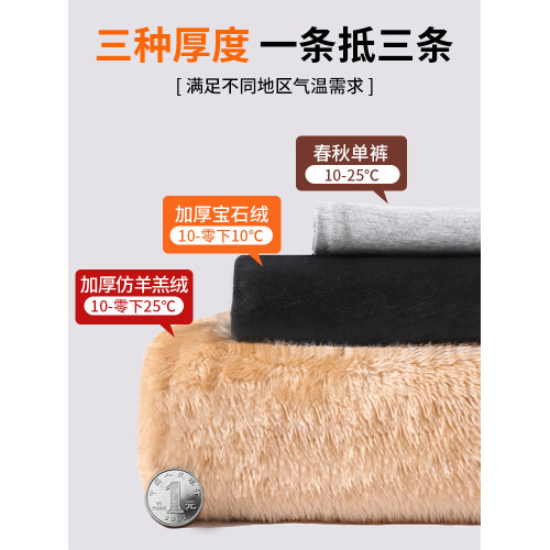 加絨加厚運動褲女秋冬季高腰束腳衛褲防風休閒仿羊羔絨外穿棉褲子