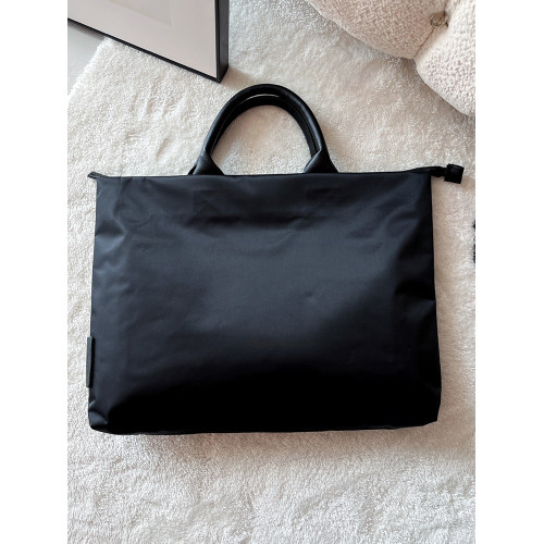 高級感商務公文式簡約手提筆記型電腦包通勤文件包小衆設計防水收納包