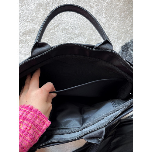 高級感商務公文式簡約手提筆記型電腦包通勤文件包小衆設計防水收納包