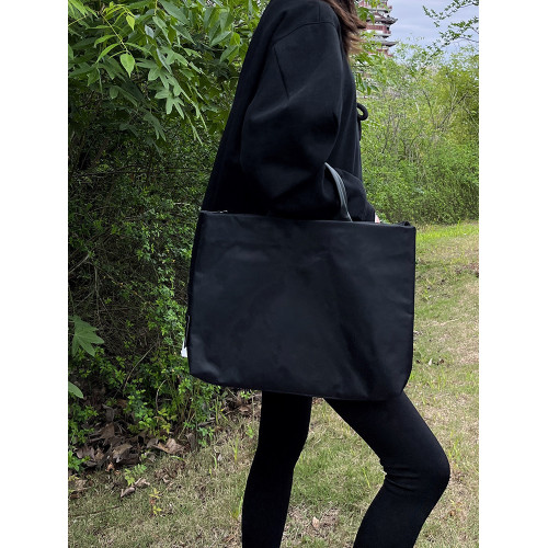 高級感商務公文式簡約手提筆記型電腦包通勤文件包小衆設計防水收納包