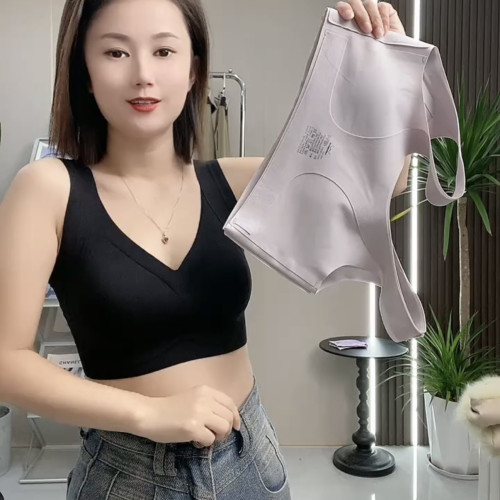 無痕內衣女大胸顯小胸聚攏薄款提拉調整型收副乳防下垂運動文胸罩