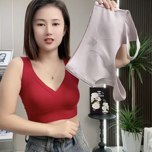 無痕內衣女大胸顯小胸聚攏薄款提拉調整型收副乳防下垂運動文胸罩