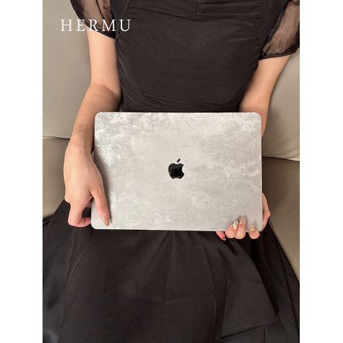 禾沐2025款M5pro銀色13寸macbookair保護殼M4皮質M1軟14寸保護套適用蘋果電腦殼m3透明15筆電m2外殼mac16寸
