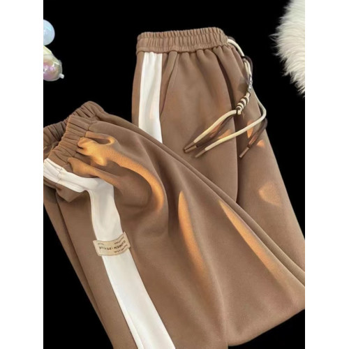 春夏大碼寬鬆顯瘦胖mm2-300斤男女休閒褲學生簡約高腰束腳哈倫褲