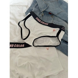 【情侶款】笑臉愛心情侶內褲一男一女舒適包臀透氣中腰三角褲短褲