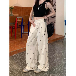 145小矮個子美式濶腿褲150顯高寬鬆顯瘦高腰休閒直筒拖地褲九分xs