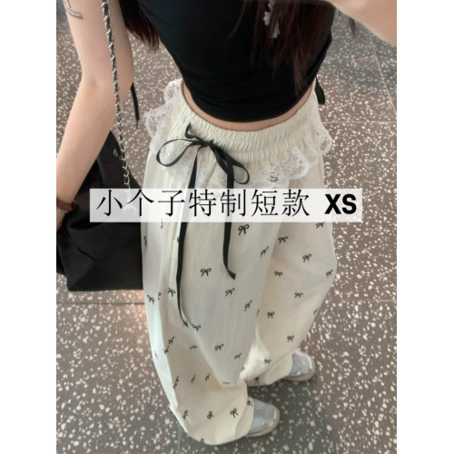 145小矮個子美式濶腿褲150顯高寬鬆顯瘦高腰休閒直筒拖地褲九分xs