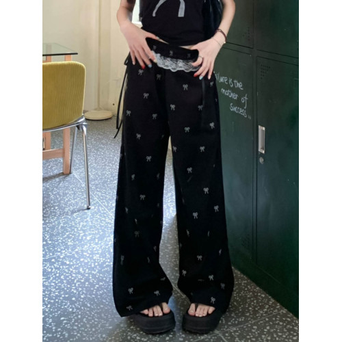 145小矮個子美式濶腿褲150顯高寬鬆顯瘦高腰休閒直筒拖地褲九分xs