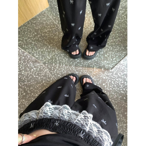 145小矮個子美式濶腿褲150顯高寬鬆顯瘦高腰休閒直筒拖地褲九分xs