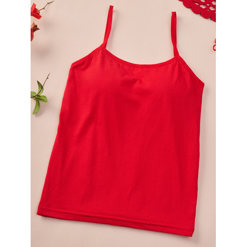 女童發育期背心小學初中學生純棉內衣2026兒童本命年馬年紅色套裝