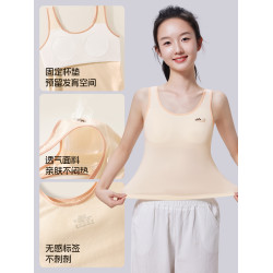 貓人少女文胸初中生女孩發育期一階段長款內衣女孩無痕純棉小背心