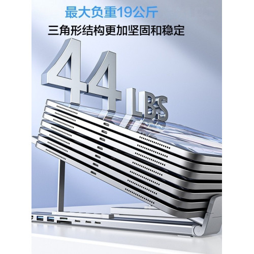 爆款hdmi鋁合金多接口八合一筆記型電腦擴展隖支架