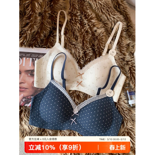 薄款蕾絲碎花內衣女士小胸聚攏透氣無鋼圈收副乳防下垂少女文胸罩 薄款蕾絲碎花內衣女士小胸聚攏透氣無鋼圈收副乳防下垂少女文胸罩