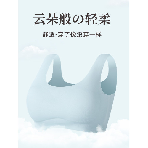 媽媽內衣女無鋼圈背心式文胸中老年人婦女冰絲無痕運動胸罩薄款夏