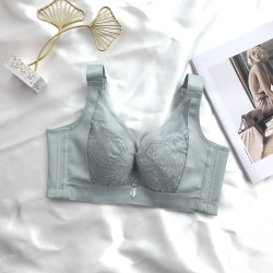 綠森林調整型內衣大碼顯小軟鋼圈防下垂矯正聚攏收副乳薄款透氣