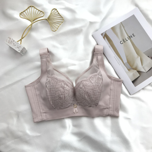 綠森林調整型內衣大碼顯小軟鋼圈防下垂矯正聚攏收副乳薄款透氣