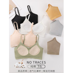 少女內衣文胸學生初中高中生青春期發育運動大童背心一體純棉吊帶