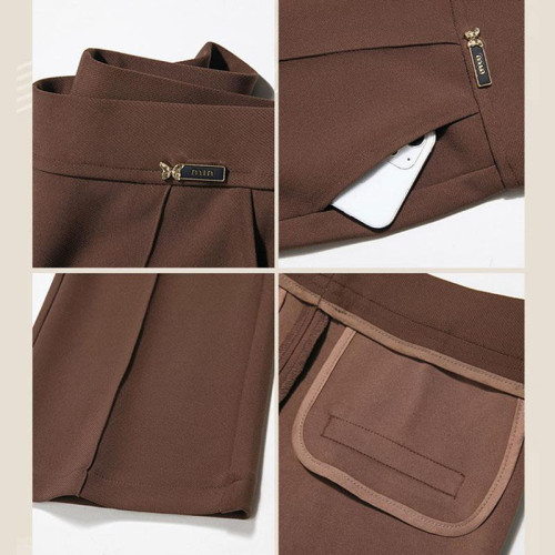 微喇褲女2024春秋新款高腰垂感顯瘦女士休閒直筒百搭彈力喇叭長褲