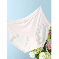 星芝亮夏季輕薄冰絲7A乳酸桑蠶絲透氣裸感無痕三角內褲女生抑菌