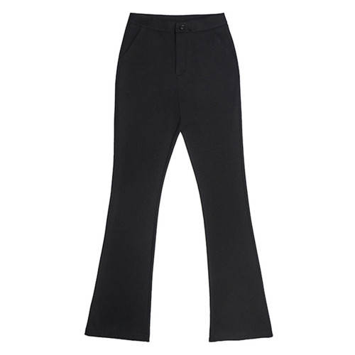 垂感微喇叭褲女九分春秋小個子八分休閒微喇西裝褲秋冬加絨長褲子