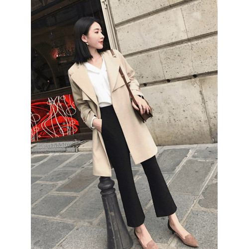 垂感微喇叭褲女九分春秋小個子八分休閒微喇西裝褲秋冬加絨長褲子