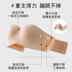 大碼內衣女無肩帶防滑聚攏無痕胖mm200斤夏季薄款大胸顯小文胸罩