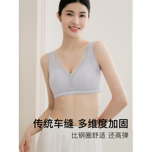 美佳美儂夏季薄款內衣女大胸顯小胸罩聚攏收副乳防下垂無鋼圈文胸 美佳美儂夏季薄款內衣女大胸顯小胸罩聚攏收副乳防下垂無鋼圈文胸