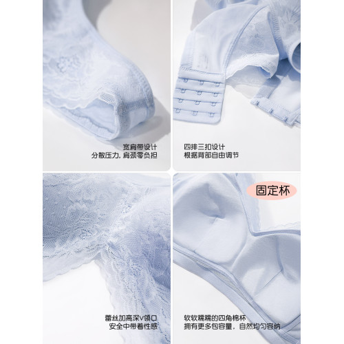 美佳美儂夏季薄款內衣女大胸顯小胸罩聚攏收副乳防下垂無鋼圈文胸 美佳美儂夏季薄款內衣女大胸顯小胸罩聚攏收副乳防下垂無鋼圈文胸