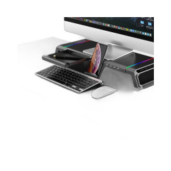 酷睿冰尊T1電腦顯示器架 多功能支架桌面架折曡收納底座