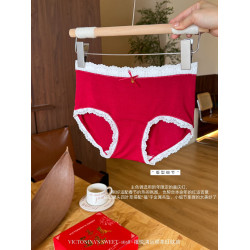 禧悅鴻運順柔旺膚褲1658紅色本命年女士內褲透氣抗菌結婚三角短褲