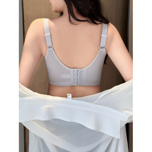 女士內衣大胸顯小全罩杯薄款胸罩女收副乳防下垂無鋼圈文胸顯胸小