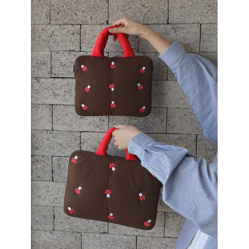 梵花不語蘋果筆記型電腦包13寸女11寸ipad保護收納包可愛平板包包 梵花不語蘋果筆記型電腦包13寸女11寸ipad保護收納包可愛平板包包