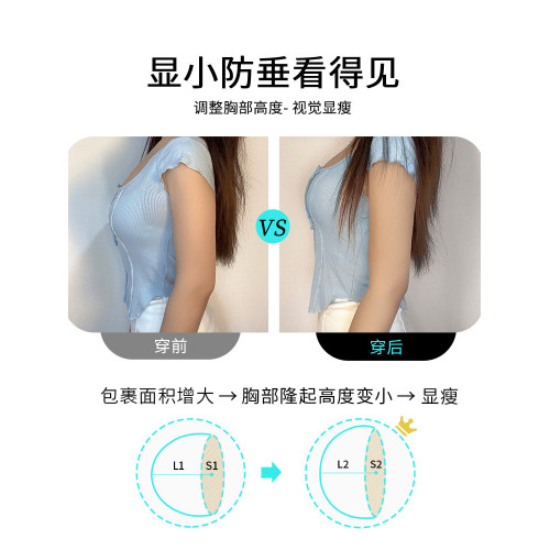 糖粒大碼內衣女胖mm無痕大胸顯小胸上托聚攏防下垂文胸收副乳胸罩