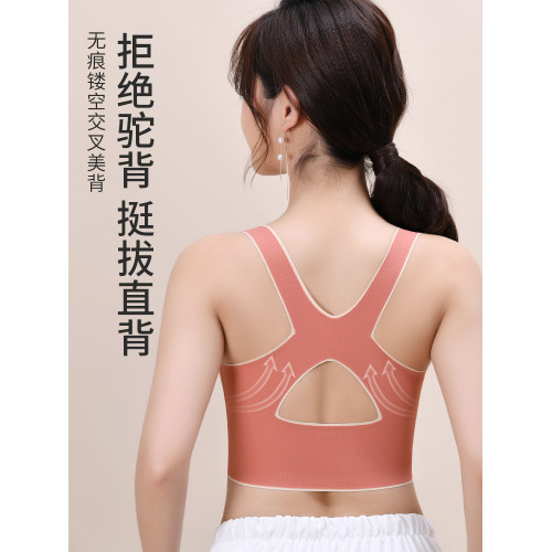 運動文胸內衣女防震防下垂上托大胸顯小聚攏無痕美背背心胸罩薄款 運動文胸內衣女防震防下垂上托大胸顯小聚攏無痕美背背心胸罩薄款