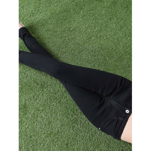 高彈力牛仔褲女低腰長褲學生春秋修身加絨小腳緊身9分韓版鉛筆褲