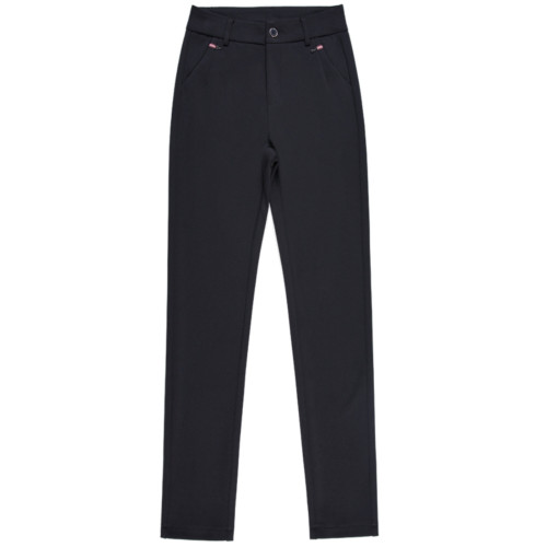 加絨加厚中年女褲外穿大碼寬鬆高腰彈力中老年媽媽直筒純色長褲子