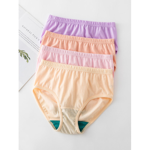 ab內褲女純棉舒適高腰抗菌三角褲雙層襠中老年媽媽大碼ab內褲2822