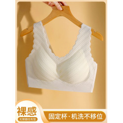 冰絲無痕內衣女士小胸聚攏胸罩固定杯收副乳上托防下垂無鋼圈文胸