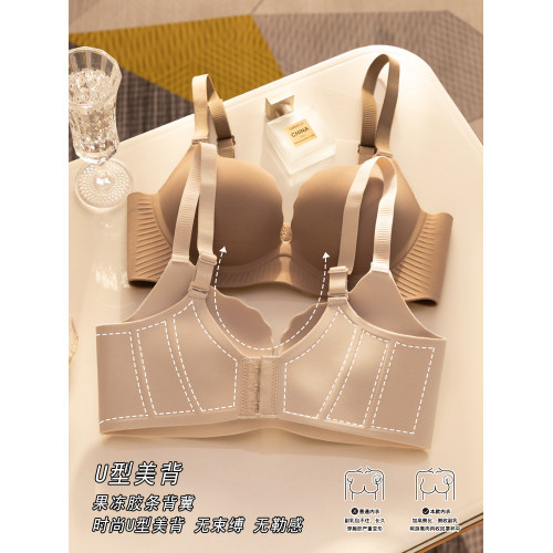 加厚6cm無痕無鋼圈內衣女小胸聚攏平胸顯大4專用2024新款爆款文胸