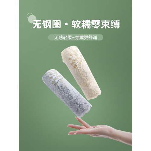 內衣女大胸顯小薄款聚攏防走光抹胸收副乳防下垂夏天無鋼圈文胸